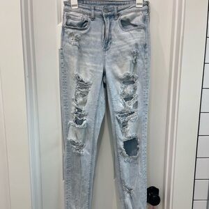 American Eagle Outfitters Ripped Light Wash Jeans